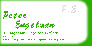 peter engelman business card